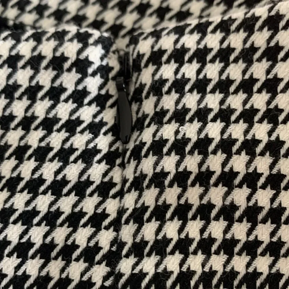 NWT Halogen Houndstooth Check Pants 20W Rich Black $138 Retail Slim Ankle!
